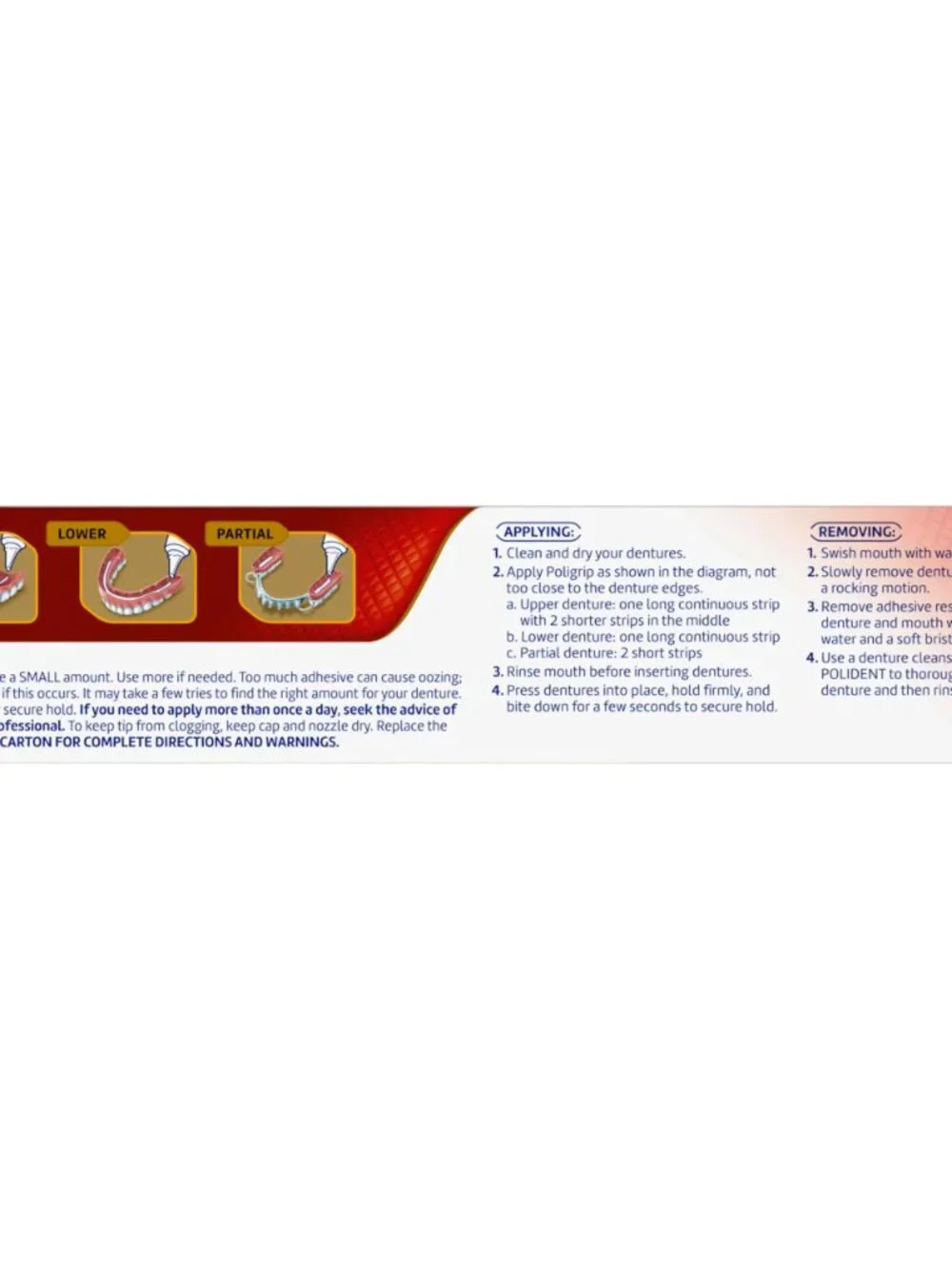 Poligrip Power Max Power Hold plus Seal Denture Adhesive Cream, Denture Cream fo